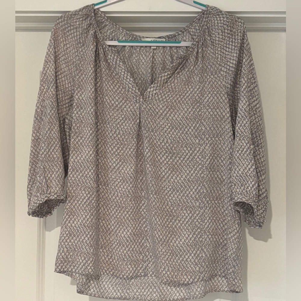Gray Patterned Blouse